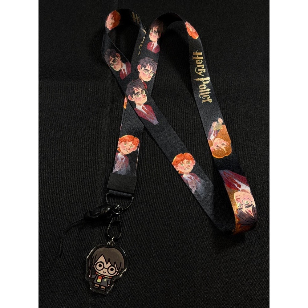 Harry Potter Lanyard with Acrylic Charm Chibi Character ID Badge Key Holder New